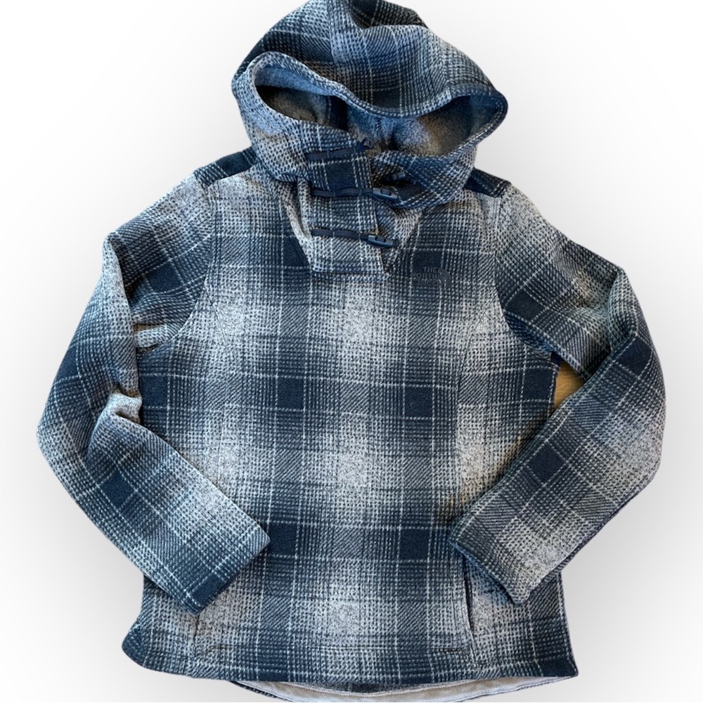 The North Face Blue Plaid Hoodie